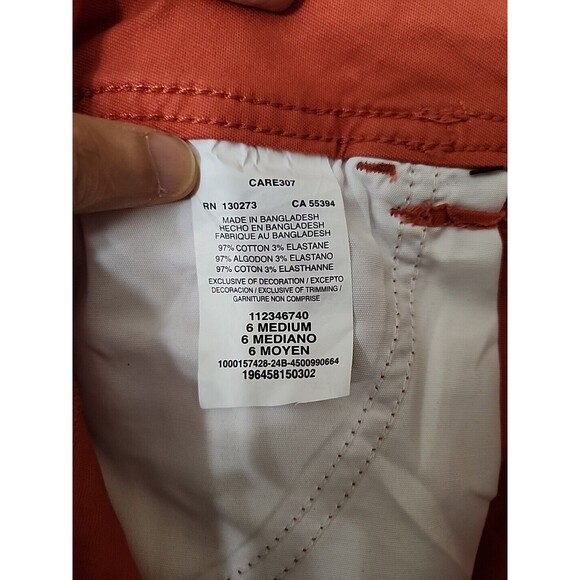 Lee Legendary Carpenter Shorts Womens 6 Coral Hammer Loop Cotton Stretch NEW - Picture 10 of 11